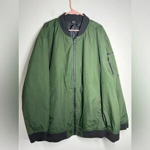 MSX Michael Strahan Mens Lightweight Jacket SIZE 3XL Green Black Full Zip Nylon